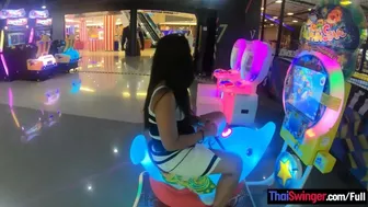 Thai amateur teen girlfriend plays with a vibrator toy after a day of fun