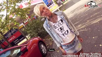 SHORT HAIR GERMAN BLONDE PUBLIC PICK UP AND OUTDOOR FUCK