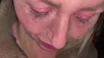 Street woman bribed to fuck Herself with cucumber