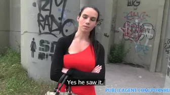 PublicAgent Isabelle gets fucked outside in a public stairwell