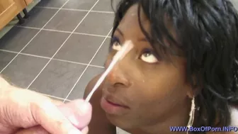 Sexy Thick Big Titty Big Round Ass Hot Ebony Milf Takes 2 Big Dicks Up Her Juicy Ass & 3 Big Facials