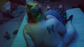 Pawg wife gets her pussy ate by BBW girlfriend