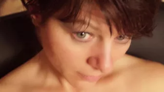 After cream pie rubbing horny MOM her pussy full of cum
