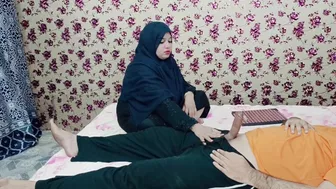 Muslim Hijab Student Caught me jerking off in Study Room