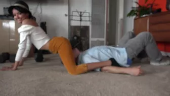 Get Off My Face! Surprise Clothed Facesitting and Lapdace Viva Athena