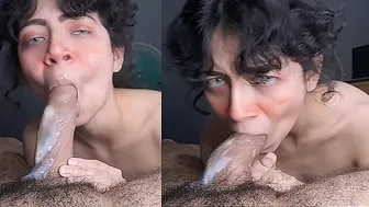She didn't expect so much CUM in her MOUTH! - Dolce Nicoletta