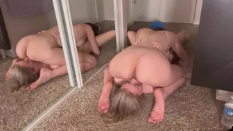 Artemisia Love and her lesbian friend 69 in front of the mirror ( full video on OnlyFans)