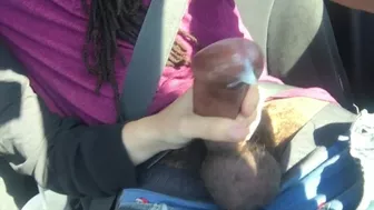lesbian gives friend handjob in car