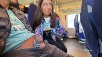 A stranger girl jerked off and sucked me in the train in public