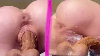 Step Sister SQUIRTS multiple times fantasizing step brothers huge cock 