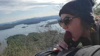ON TOP OF THE WORLD: Taking His Dick to Heaven with a Blowjob on a Mountain