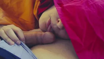 TONGUE ONLY make his cock cums with my tongue tickling his frenulum