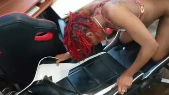 Got horny uploading more content. Deepthroat sloppy head from a fun red dread head. Slimthick
