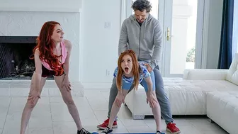 Gorgeous Teens Aria Carson And Madi Collins Fucked Hard During Workout