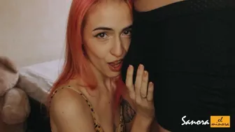 Fucking teen girl throat and tight pussy