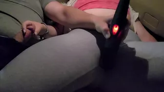 BABE IN LEGGINGS EDGED AND RUINED WITH HER NEW VIBRATOR