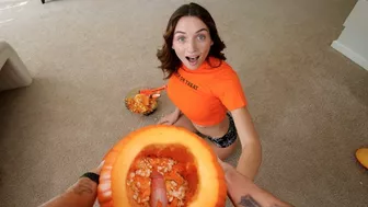 Sneaky Step Bro Puts His Dick In a Pumpkin & Tricks Me