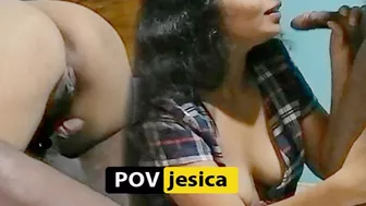 POV Jesica - Amazing blowjob and fucking tight pussy - Part 1 - Sri Lanka