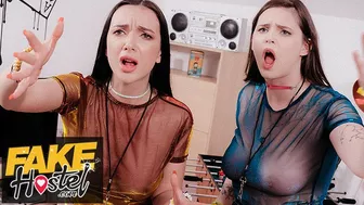 Fake Hostel - Rave Girls Lady Gang and Taylee Wood party their big tits off in thick cock threesome