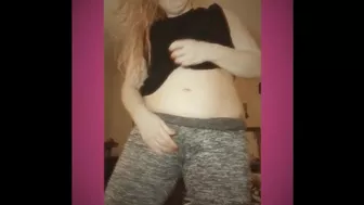 Grey sweatpants pussy worship