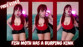 Fish Moth Has a Burping Kink - FREE VIDEO