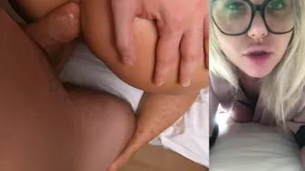 Anal Creampie - Big Ass Girl Fucked Rough in All Holes