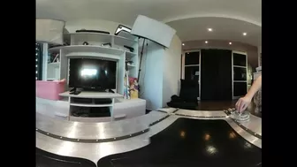French Teen With Perfect Ass Smoke & Undress in VR 360 by Vic Alouqua