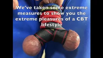 A super CBT lifestyle. Tied Balls, iced Cock, Cock slapping and Ball hammering.
