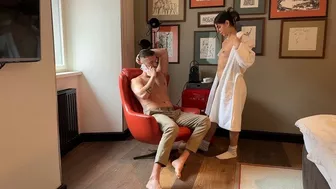 I seduced my boss on a business trip while he was on the phone with his wife