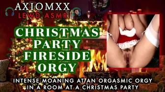 (LEWD ASMR) Christmas Party Fireside Orgy - Euphoric Moans & Deep Orgasms, Fantasy Ambience POV