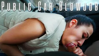 Quickie Public Car Blowjob And Cum Swallow