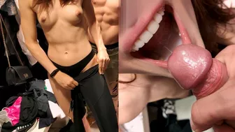 Short trip with our First Public sex. He cum in my mouth in a fitting room - Kinda Sweet