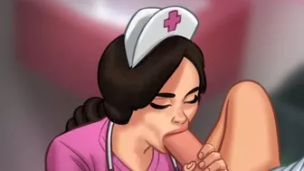 SummertimeSaga PERVERT NURSE BLOWJOB (asmr) - PART 127