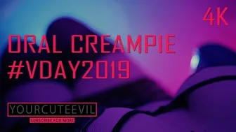 #VDAY2019 ORAL CREAMPIE Valentine's Day, BLOWJOB with SYNTHWAVE 4K 2160p