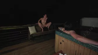 I wasn't allowed in the hot tub until after I was done on the Sybian - he decided when I was done