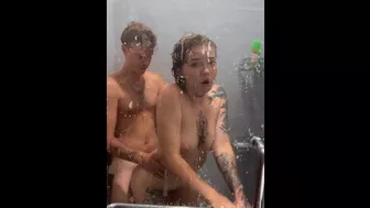 shower sex with brother's girlfriend while he was at work