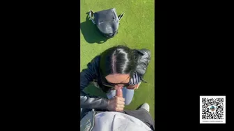 Amazing blowjob on the golf course - Tonny and Mia