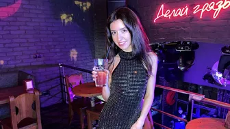 Public pickup in a nightclub and wild sex with bondage Creampie
