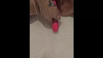 Lonely and horny in the shower riding my vibrator
