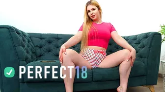 Chubby 18yo Orgasming on the Couch for Perfect18