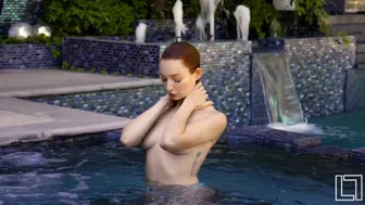 Fucking My Tight Asshole By The Pool