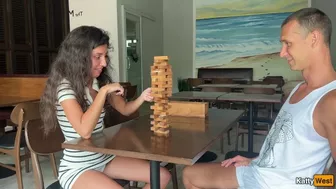 Stepsister lost her Ass in a game of Jenga and got a dick in Anal