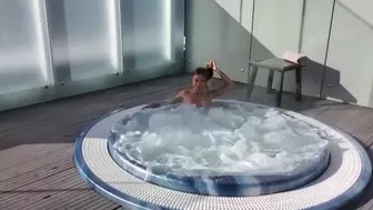 Hot Monika Fox Takes Winter Jacuzzi In Mountains