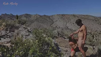 Blowjob on Mountain Top While Hiking - Kate Marley
