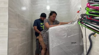 Stepson fucks me in the laundry room while his dad goes out to the supermarket- CulonaArdiente32
