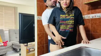 Stepmother fucks witch her stepson in the kitchen while dad is away - CulonaArdiente32