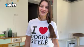 I Seduced My Step Sis When She Wearing "I Love Doggystyle" T-Shirt And Missionary Cum Inside Her!