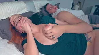 Sharing Bed with Step Sis and Step Mom - Fucked them both