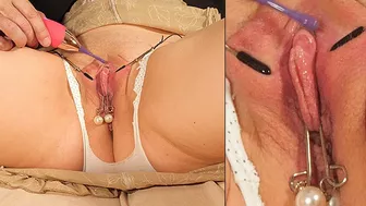 Intense high speed clit stimulation with post orgasm torment leads to ecstatic climax