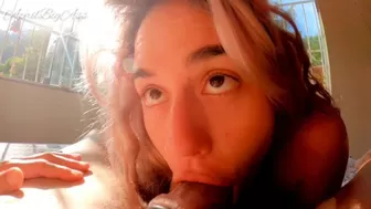 Good morning stepdaddy!!!! sloopy blowjob , deep throat and cum swallow all cum -aprilbigass-